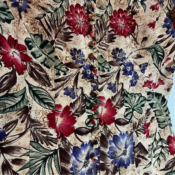 Vintage Maggy London 100% Silk Floral Cottagecore Dress Women's 12 Academia - Picture 10 of 11